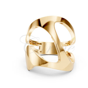 Sculptural gold ring with flowing artistic design – CGR-001