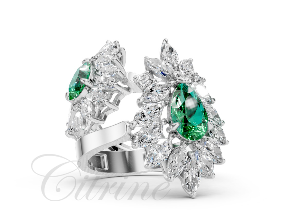 Citrine Luxury Gem-Set Ring – CJR-002 - Image 2