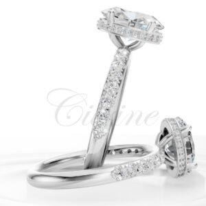 Citrine luxury solitaire engagement ring with brilliant diamond – CJR-003